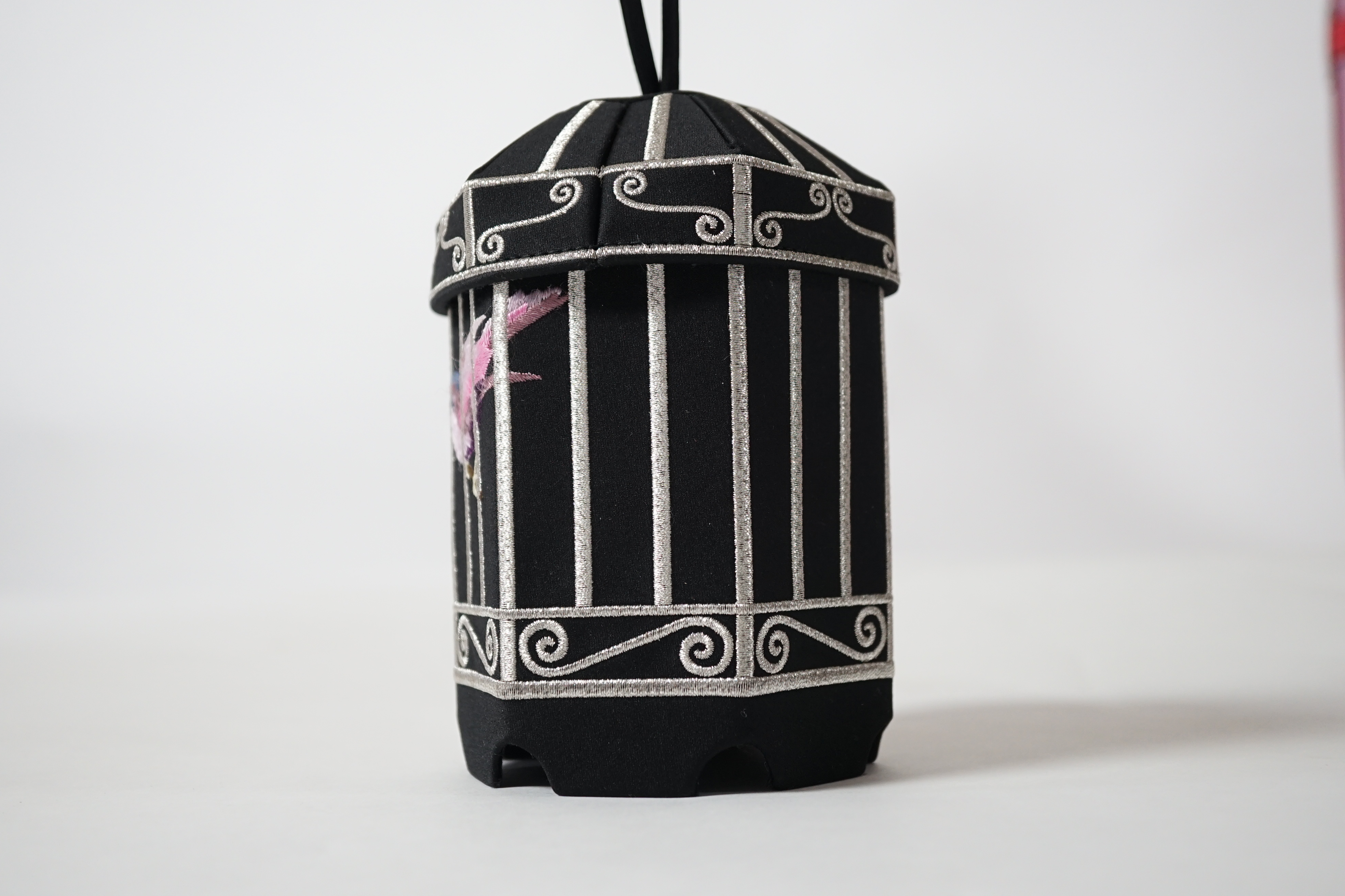 A vintage Lulu Guinness 'Birdcage' evening bag, limited edition of 500, height 15cm, height to strap 30cm, depth 9cm